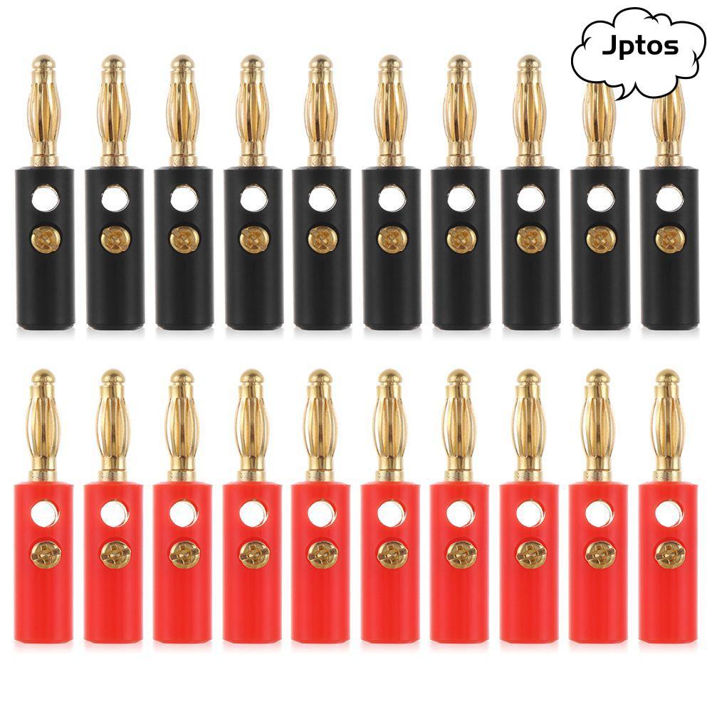 JPTOS Banana Plugs 4mm Adapter Jack âm thanh mạ vàng