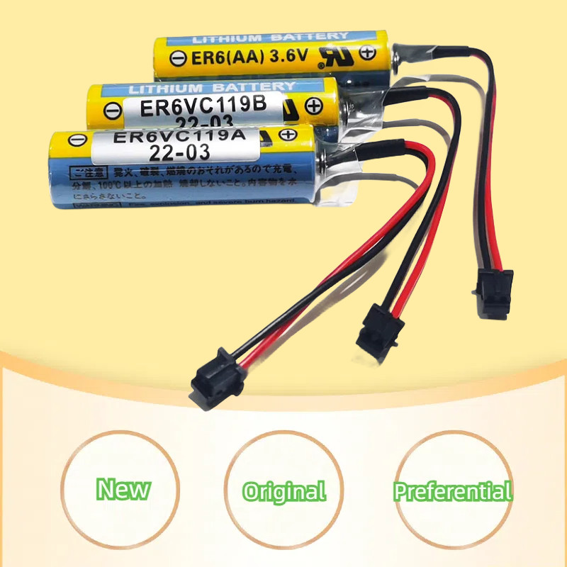 2024 Chính Hãng Mitsubishi ER6 ER6V 3.6V Pin ER6VC119A ER6VC119B CNC Mitsubishi M70 Hệ Thống Ổ Pin