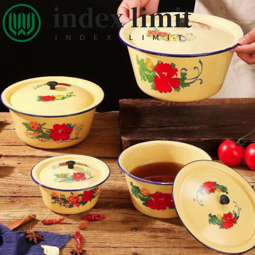  index limit INDEX LIMIT Bát Men, Chậu Bánh Dâu Vàng Cổ Điển, Phong Cách Có Nắp Chống Rỉ Sét Chống R
