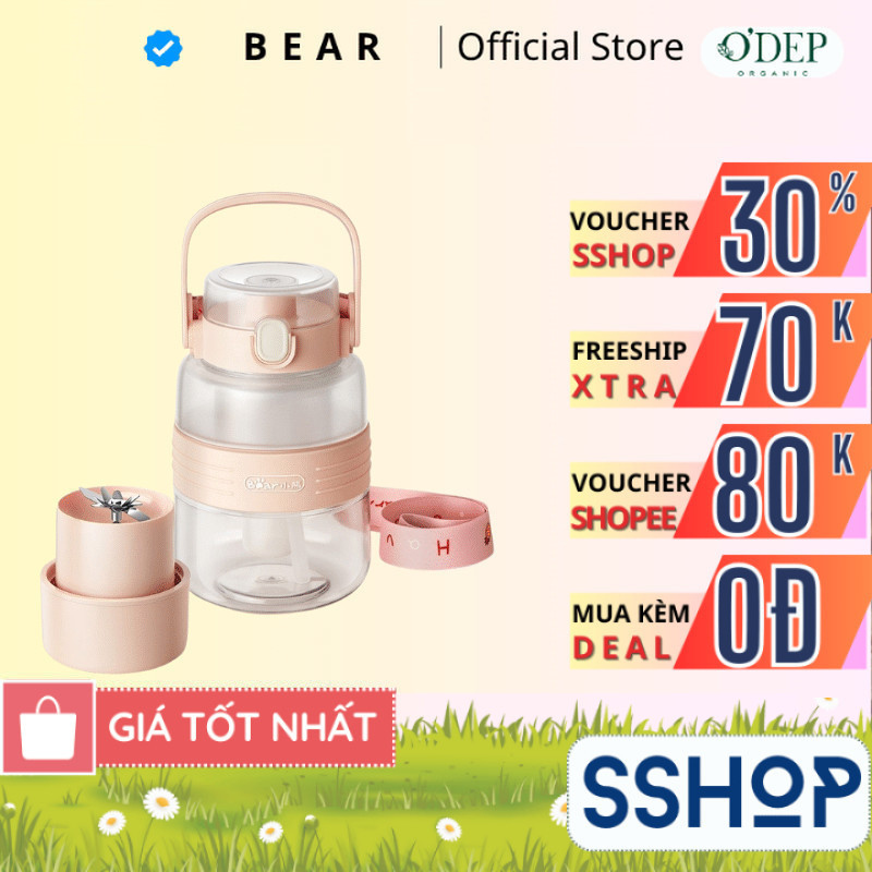Máy xay sinh tố cầm tay Bear LLJ-P10X5, Hàng chính hãng - SSHOP SSA