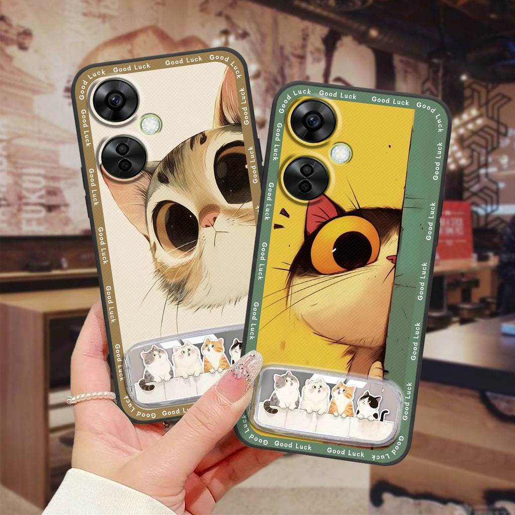 Chân Đế Sang Trọng Ốp lưng 1 + Nord CE3 Lite / OnePlus Nord CE3 Lite Ốp Lưng Giá Đỡ Điện Thoại Gương