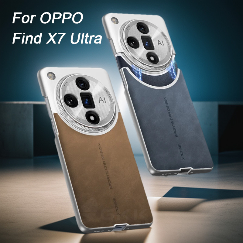Ốp Lưng Chính Hãng LUSHUO Cho OPPO Find X7 Ultra Sang Trọng Mờ Da Bảo Vệ Ống Kính FraMe 2 Trong 1 Ch