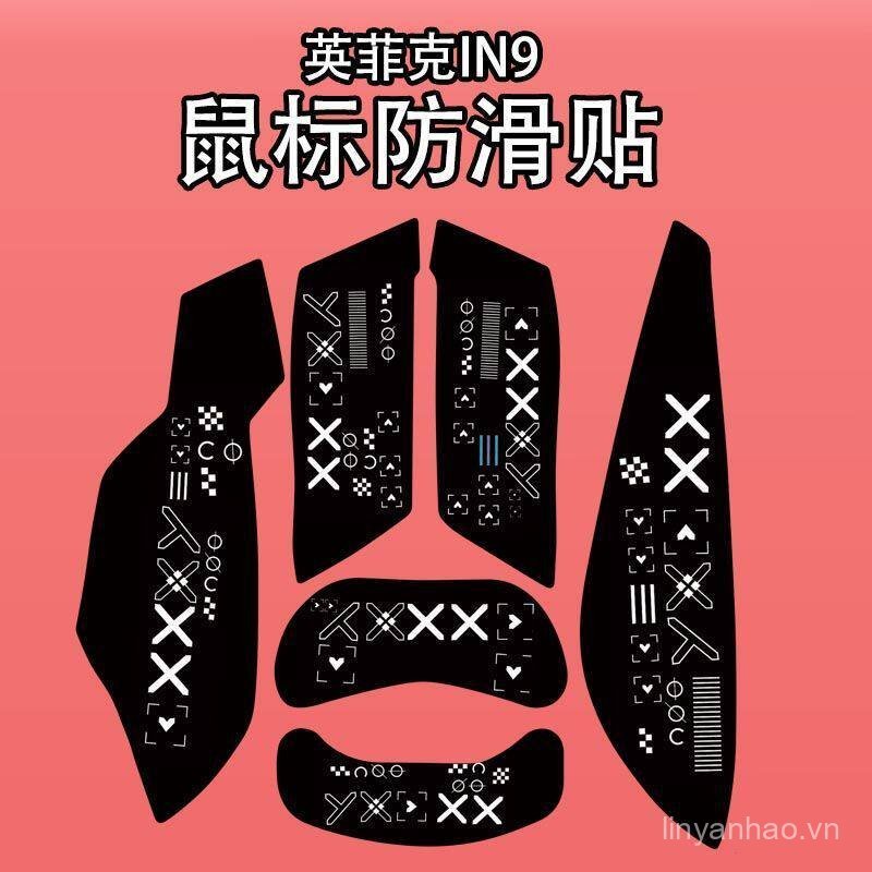 Thích hợp cho nhãn dán chống trượt chuột IN9 Chống mài mòn in9Pro Họa tiết kim cương Nhãn dán bảo vệ