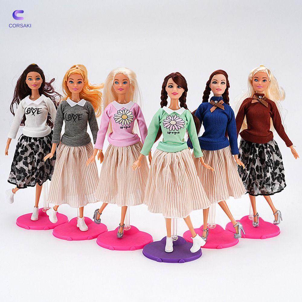 Váy thời trang CORSAKI 11,5 ", Quần búp bê thời trang 8 kiểu, Phụ kiện búp bê mặc thường ngày chất l