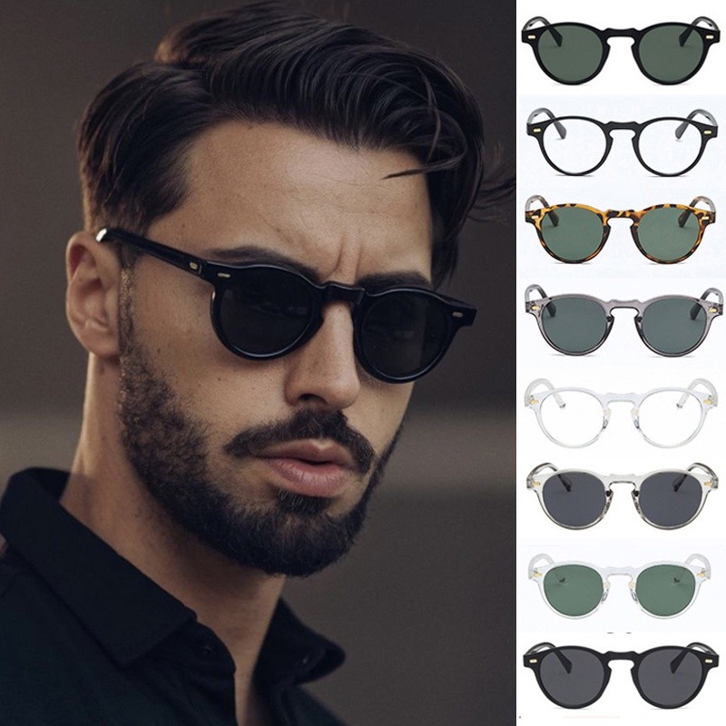 Kính râm tròn Unisex UV400 có khung nhỏ để sử dụng ngoài trời / UV400 tối