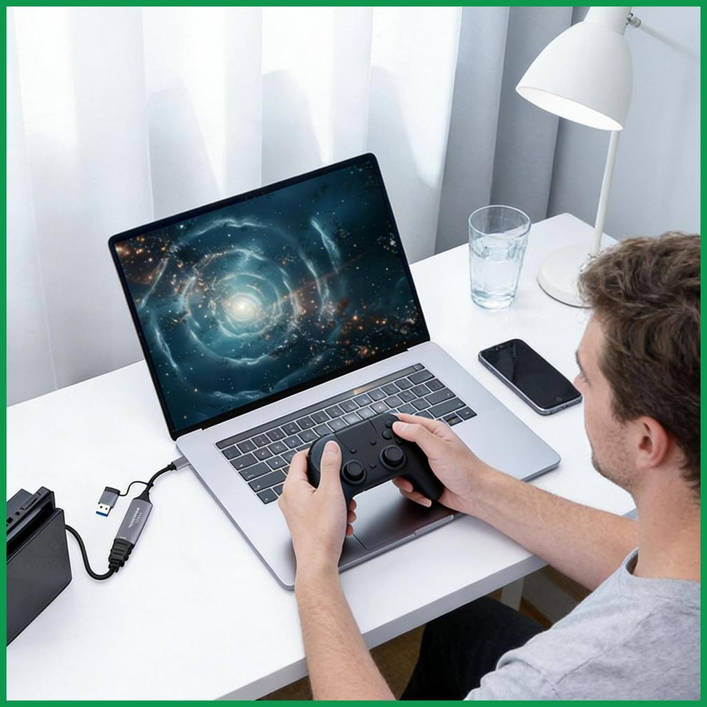Game Capture Card Thiết bị ghi âm thanh USB Live Stream Capture Card cho máy tính xách tay Máy ảnh Đ