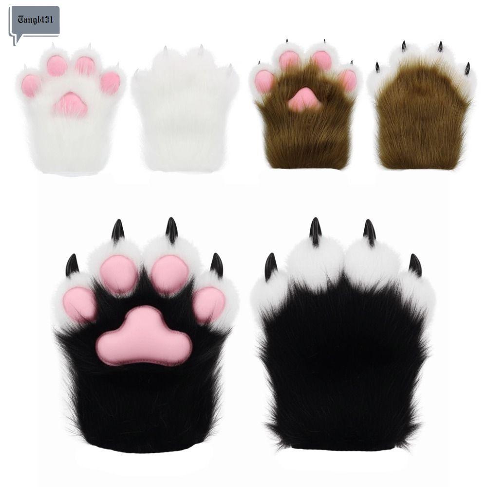 Găng tay Furry Fursuit NIFINE, Găng tay trang phục cosplay ấm áp kêu, Đạo cụ cosplay hoạt hình sang 