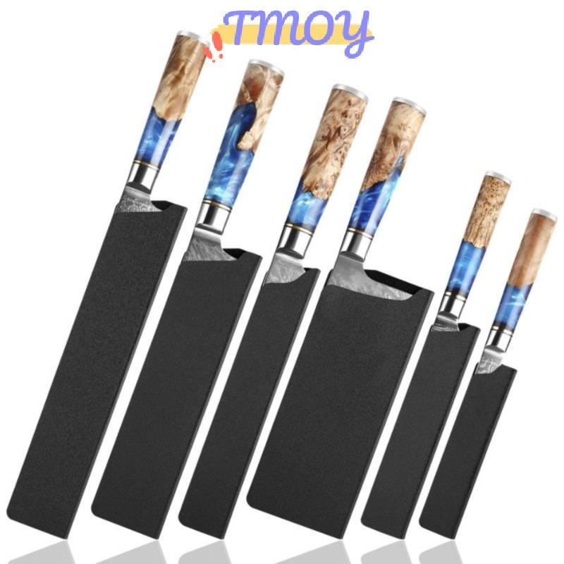 TMOY Đầu Bếp Dao Có Vỏ 8 Inch Santoku Sashimi Sushi Cắt Lát Cleaver Thép Carbon Cao Cho Dụng Cụ Nấu 