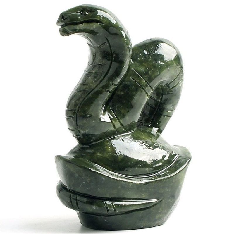Nam Ngọc Vàng Rắn Cung Hoàng Đạo Ngọc Rắn Đồ Trang Trí Topaz Python Hình Đá Khắc Rắn Đồ Trang Trí 4.