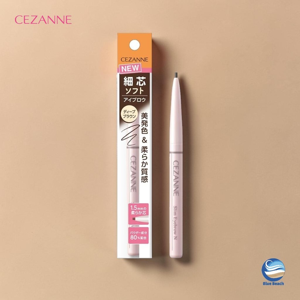CEZANNE But Chi Ke Chan May Dau Manh 1.5mm/Mau Tu Nhien Mem/0.125g/4 Mau/San Xuat Nhat Ban