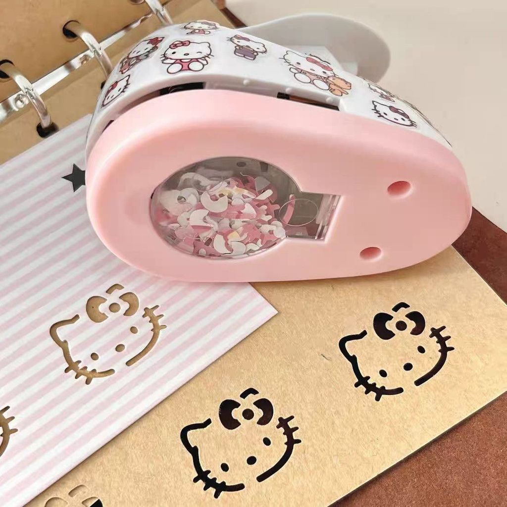 [Kawaii Kitty Cat Paper Punch] – Miếng dán DIY hình mèo dễ thương cho sổ lưu niệm & thủ công | Pinky