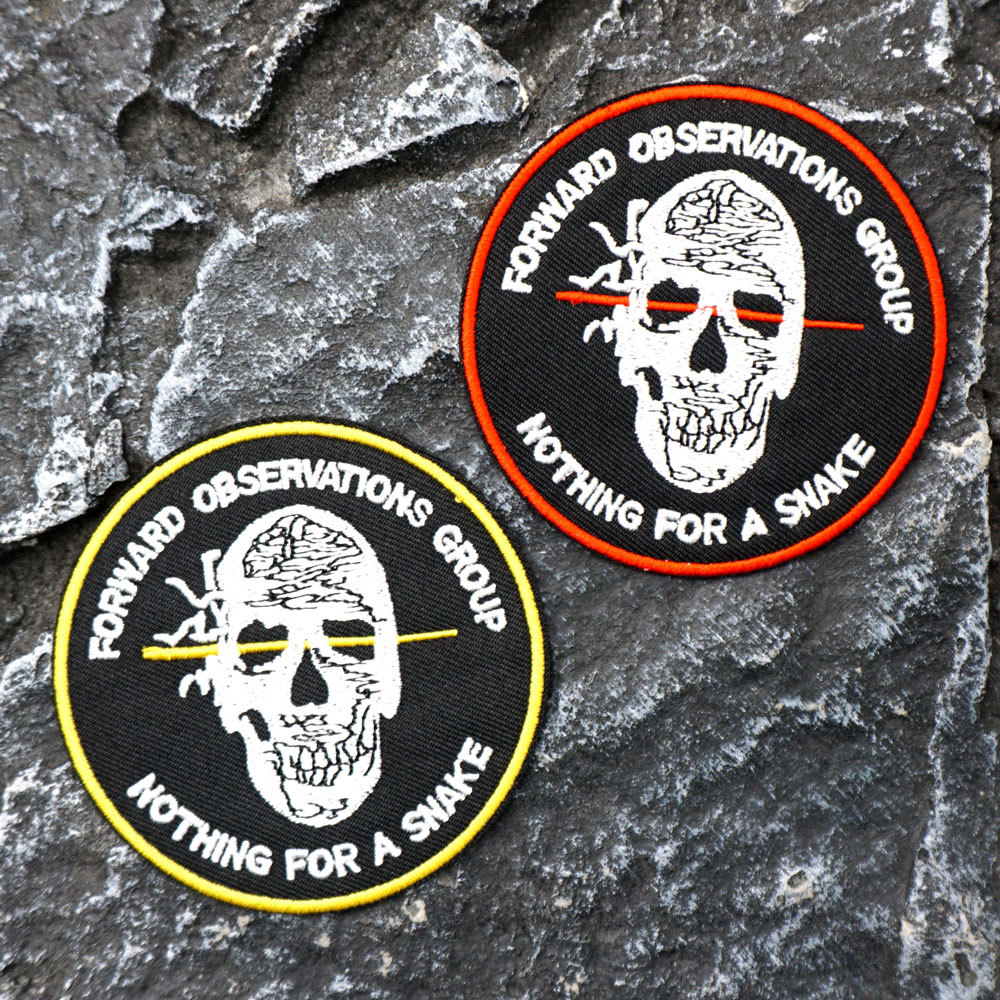 [Miếng dán Velcro tùy chỉnh] AE.Embroidered FOG Skull Snake Tactics Miếng dán Velcro 3D / Huy hiệu /