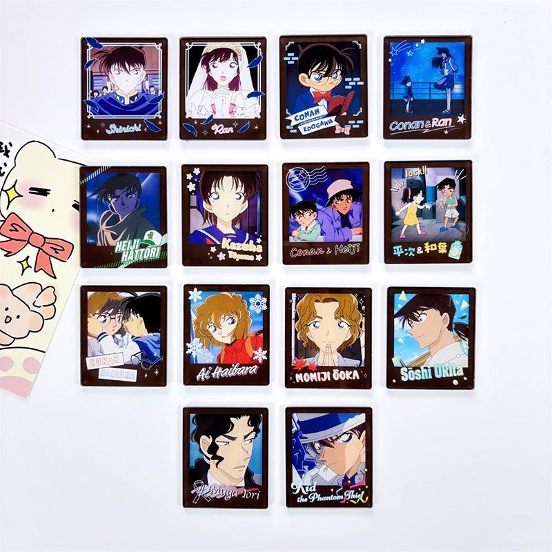 2025 Sản Phẩm Mới Thám Tử Lừng Danh Conan Tủ Lạnh Dán Anime Nhật Bản Haihara Ai Polaroid Hàng Hóa Ac