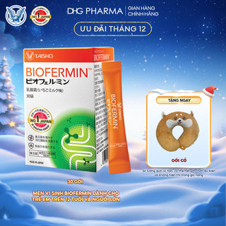   MUA CÓ QUÀ Men Vi sinh Biofermin cân bằng hệ vi sinh giúp giảm triệu chứng rối loạn tiêu hoá - Hộp 30 gói x 1,5g 