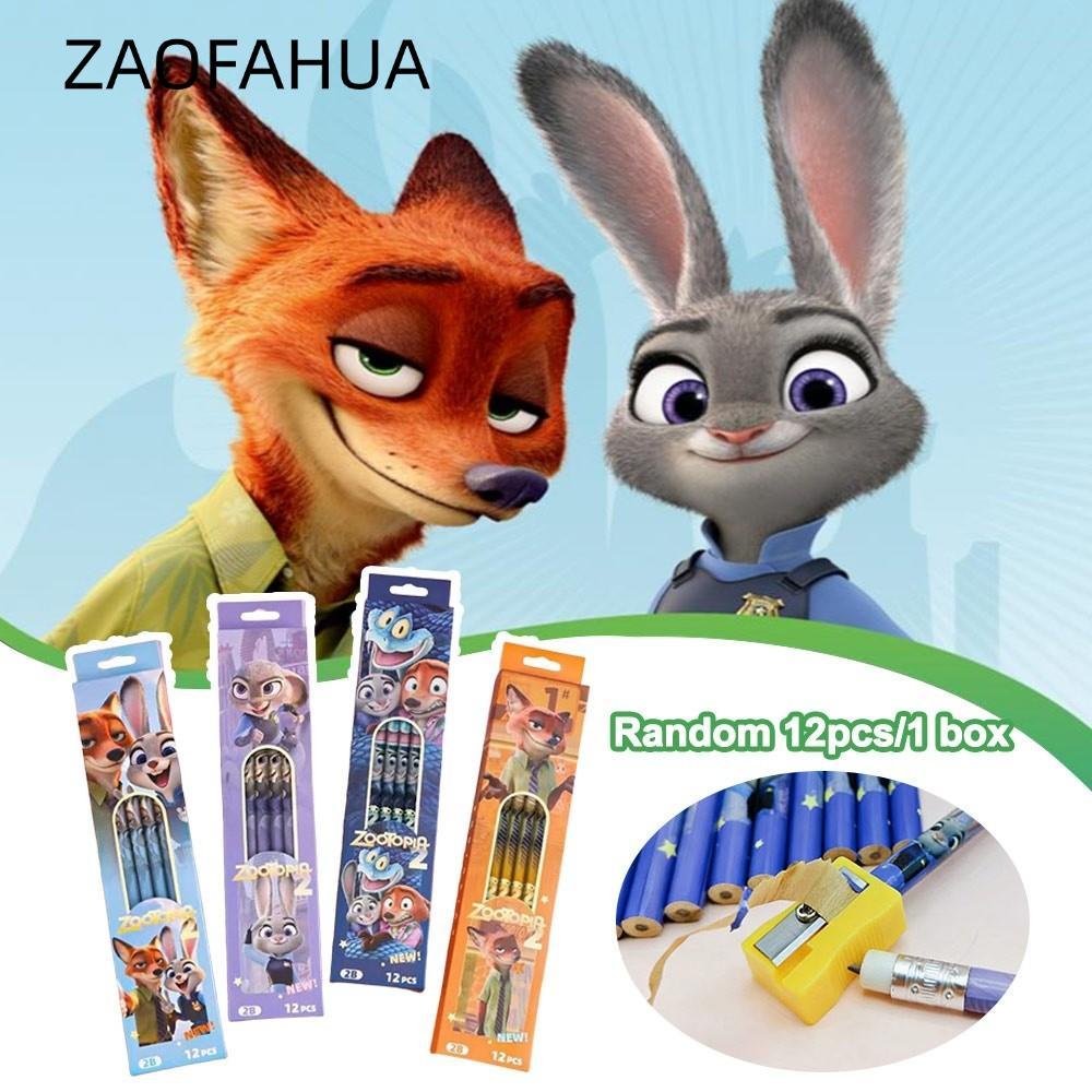 ZAOFAHUA Zootopia Pencils, Gary Nick Judy Disney Judy Hopps Pencils, Phim hoạt hình có đầu tẩy bằng 