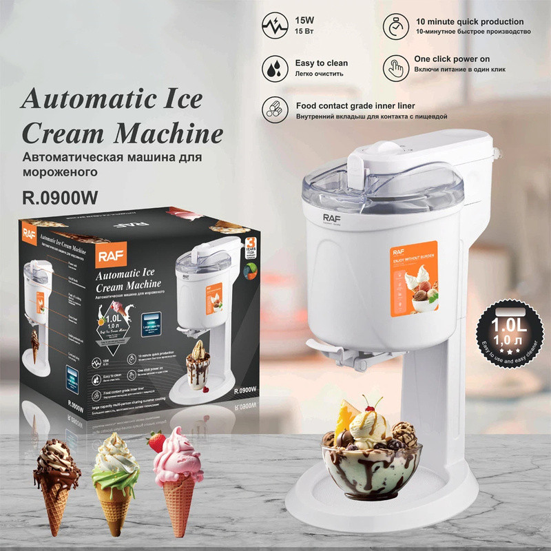 Máy làm kem gia đình DIY Kids Ice Cream Công suất 1L Máy làm kem nhỏ tự động