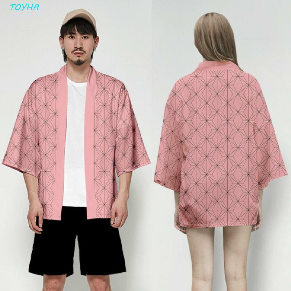 Áo khoác cosplay Kamado Tanjiro anime phù hợp cho thời trang Halloween