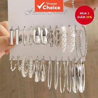  Bộ Bông Tai Vòng Ngọc Trai Bạc Retro Thiết Kế Rắn Bướm Cho Nữ Thời Trang Không Gây Dị Ứng 