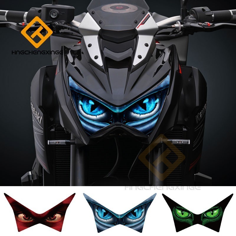 Xe máy nhãn dán trang trí kawasaki z250 z300 z800 2015-2018 đèn pha nhãn dán động cơ đèn nhãn dán án