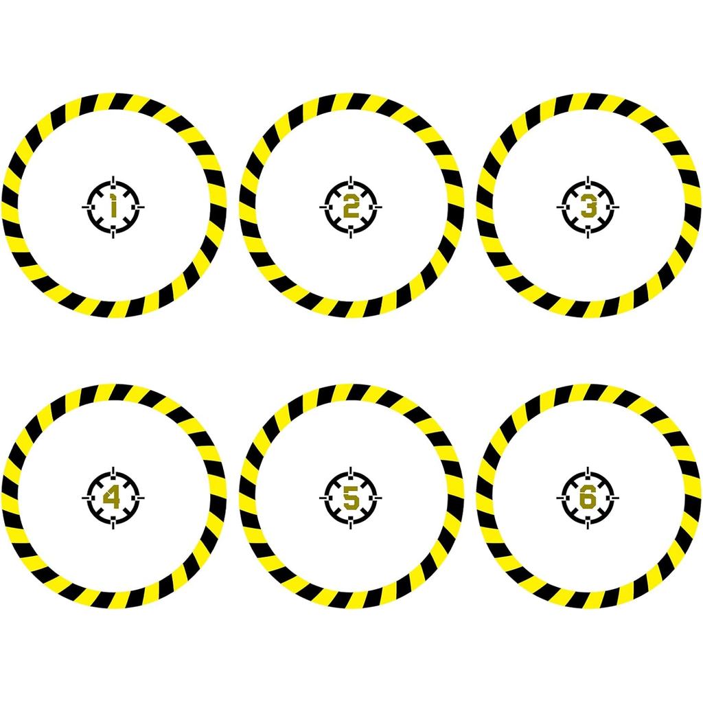 Bút đánh dấu điểm mục tiêu Lilima 6 chiếc Bút đánh dấu mục tiêu tròn PVC Phụ kiện chơi game màu đen 