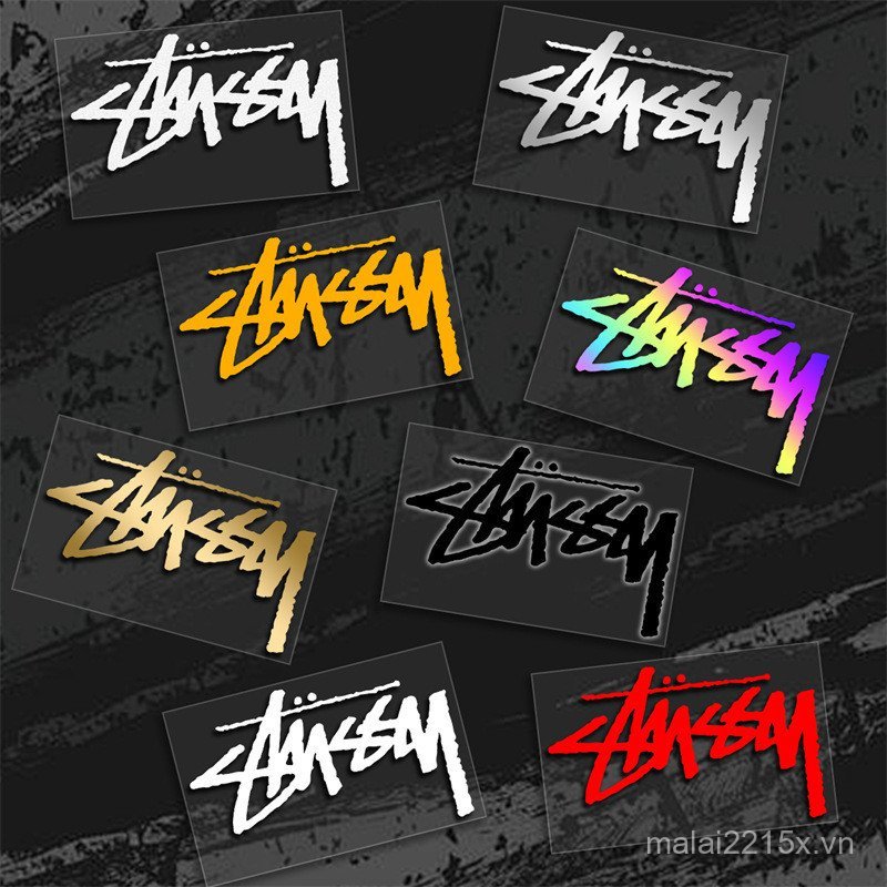 Bán Miếng Dán Xe Hơi Stussy Stussy Stussy Mặc Đường Phố Sửa Đổi Thân Xe Trang Trí Cá Tính Miếng Dán 