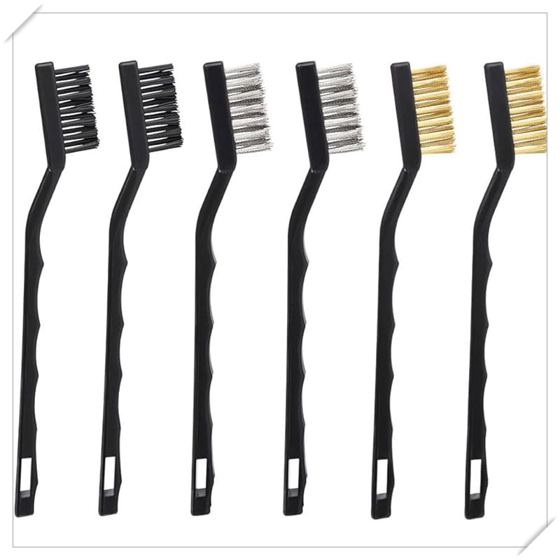 5-Pack Stainless Steel Wire Brush Set – Channel, Brass, and Metal Brushes