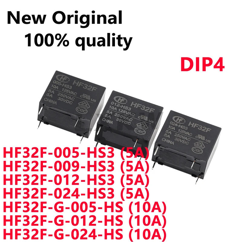 5 CÁI HF32F-005-HS3 009-HS3 012-HS3 024-HS3 HF32F-G-005-HS 012-HS Một bộ rơle mở thông thường Còn hà