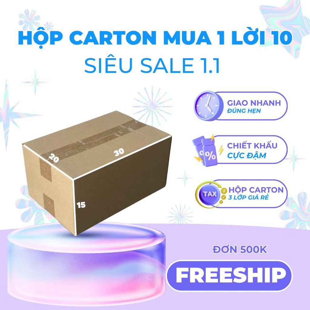 combo 200 cái hộp mã 30x20x15 hộp cứng cáp