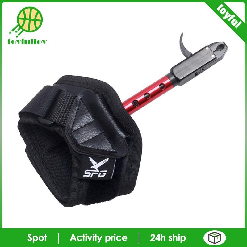 Archery Compound Bow Release Aid với Calipers Điều Chỉnh được và Strap Da PU