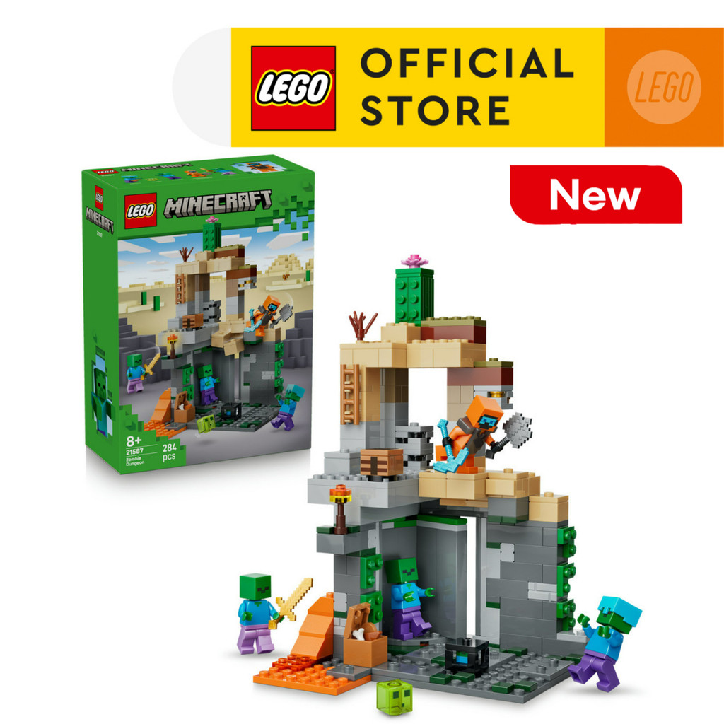 LEGO MINECRAFT 21587 Đồ Chơi Lắp Ráp Ngục Zombie (284 chi tiết)