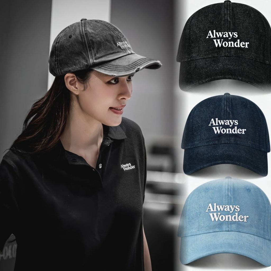 Sản phẩm độc quyền - Mũ cao bồi và bóng chày AlwaysWonder, thêu chữ, phong cách mới
