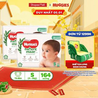   Live Độc Quyền  Combo 2 gói Tã quần Huggies Skin Perfect Mega Jumbo & Tã Bỉm quần dán Platinum NatureMade 