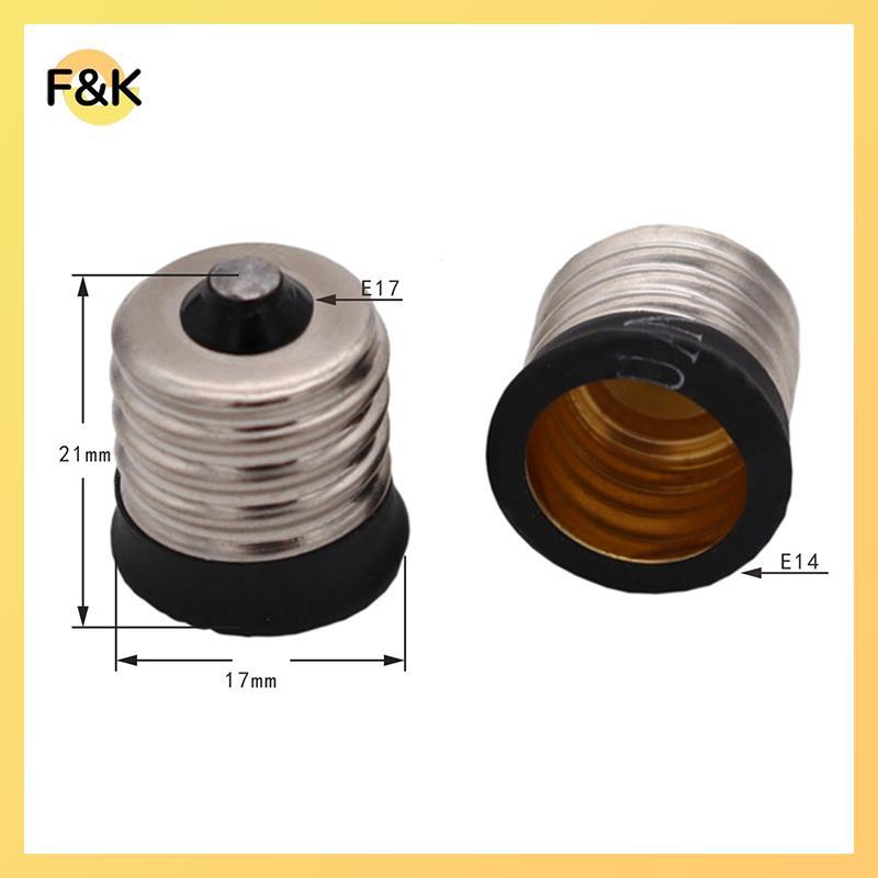 F & K E17 Sang Châu Âu E14 Chân Đế Ổ Cắm Bóng Đèn LED Bộ Chuyển Đổi Đèn.