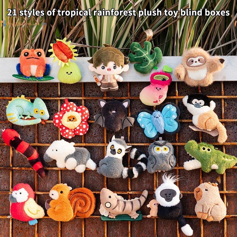 Cs Rừng Mưa Nhiệt Đới Cá Sấu Bình Đựng Thực Vật Capybara Sang Trọng Đồ Chơi Móc Khóa Hộp Mù Trang Tr