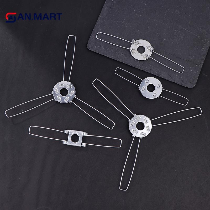 AN.MART 4 2-Forks 3-Forks Kẹp lò xo cố định mạ kẽm Bule lò xo để cố định tấm che đèn DIY cho đèn Pan