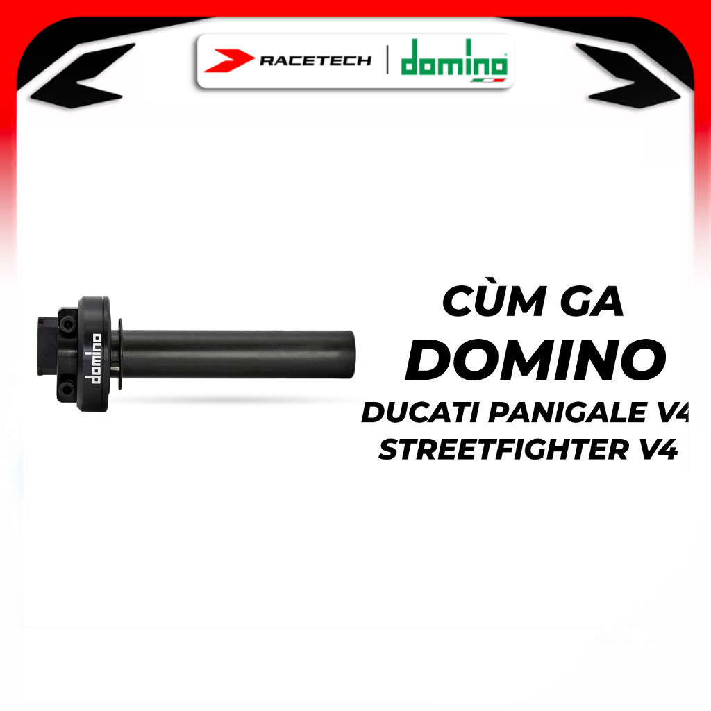 Cùm Ga Điện Domino Ducati Panigale V4, StreetFighter V4