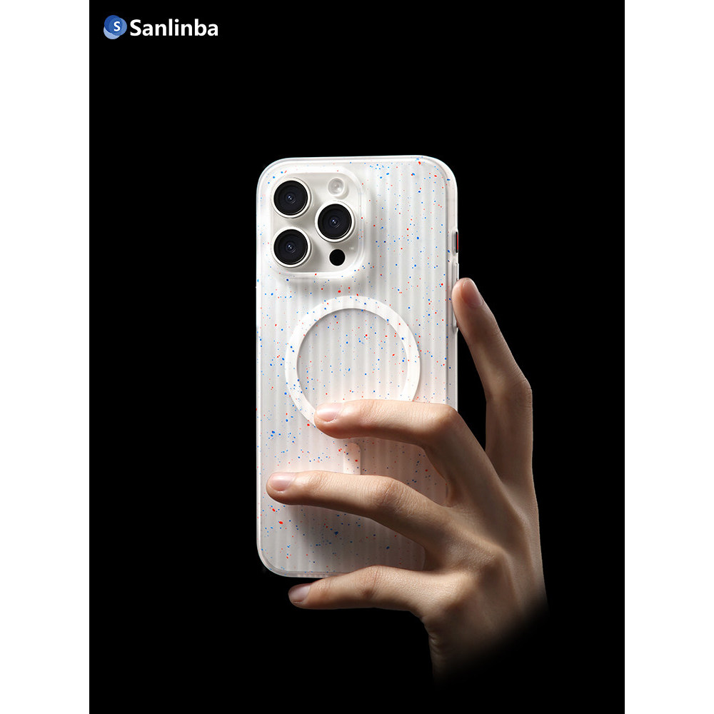 ốp lưng iphone sang chảnh nữ ốp lưng iphone 12 thường Sanlinba Splash Ink Stripe Vỏ bảo vệ Apple Hút