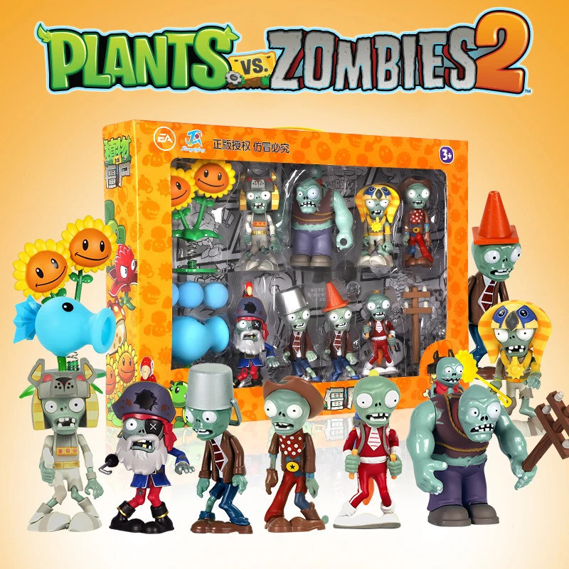 Plants vs Zombies 2 Khổng Lồ Zombie Mô Hình Đồ Chơi Ice Pea Jetpack Zombie Bộ Đồ Chơi Hoạt Hình Tran