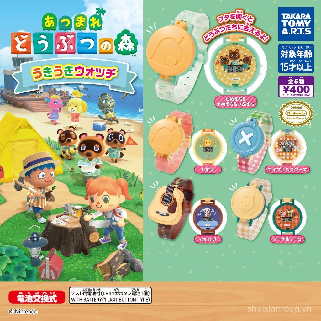 Hàng sẵn có Nhật Bản T-ARTS Animal Crossing Character Watch Animal Crossing Fashion Watch Capsule To