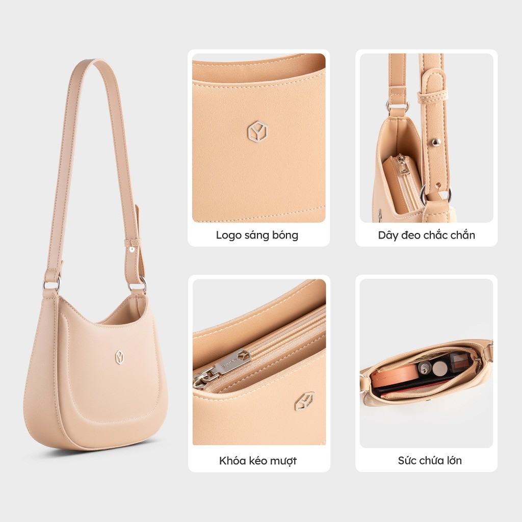 Túi Yuumy (Thời trang nữ kiểu dáng thuyền size 21 - Túi đeo vai da Seasand YN256) | BigBuy360 - bigbuy360.vn