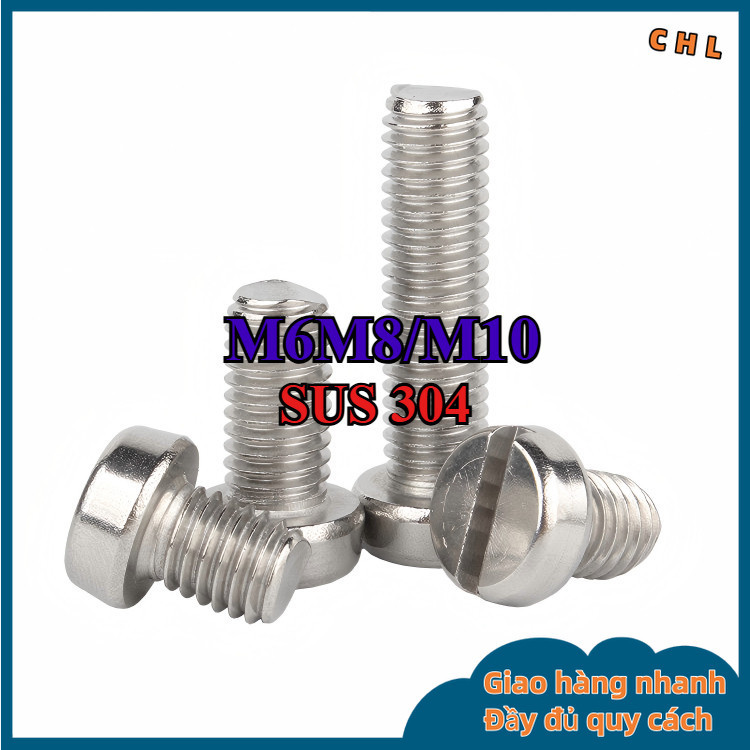 304 Stainless Steel Slotted Cheese Head Screw Machine Bolt Cylindrical Head Straight Slot Fastener  