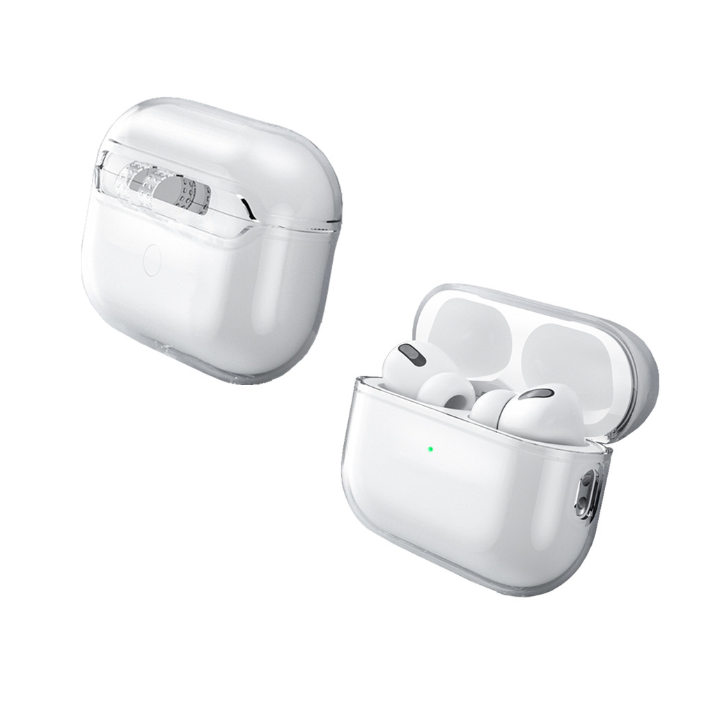 Ốp Tai Nghe Trong Suốt Ôm Sát Chống Hở Nắp Kèm Móc Khóa Cho Airpods Pro 2 Pro 3 Cao Cấp CloverB