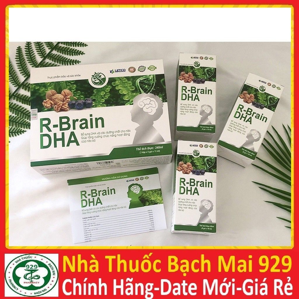 [rẻ vô địch] R-BRAIN DHA & IQ,siro bổ não trẻ em, bổ sung DHA cho bé, giúp bé thông minh (gbrain g b