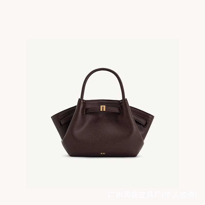 Jwpei Túi Bánh Bao Da Lộn Túi Tote Thiết Kế Niche Một Vai Nách Túi Đi Lại Da Thật Túi Đeo Ngang