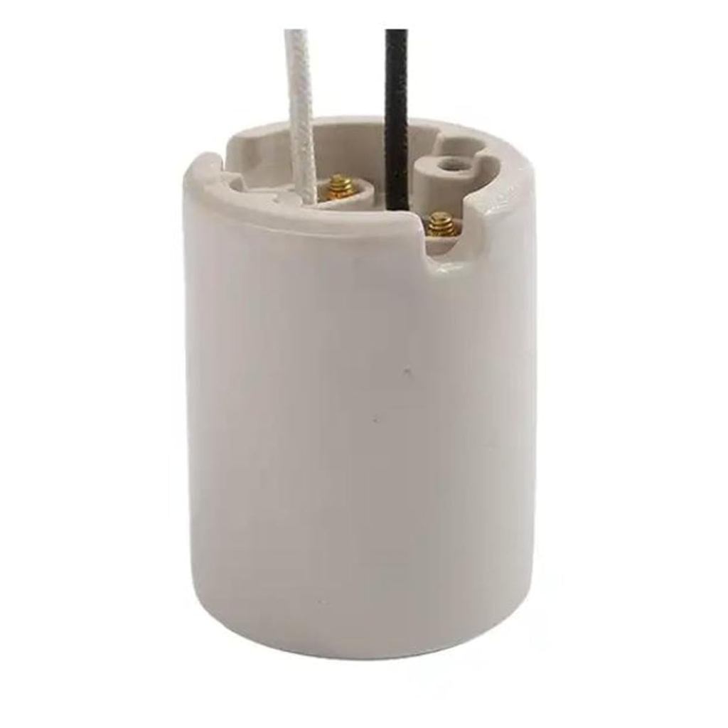 Ổ cắm sứ tráng men không cần chìa khóa E39 Mogul Base, Giá đỡ đèn sợi đốt, Giá đỡ đèn E39 có chì, 15