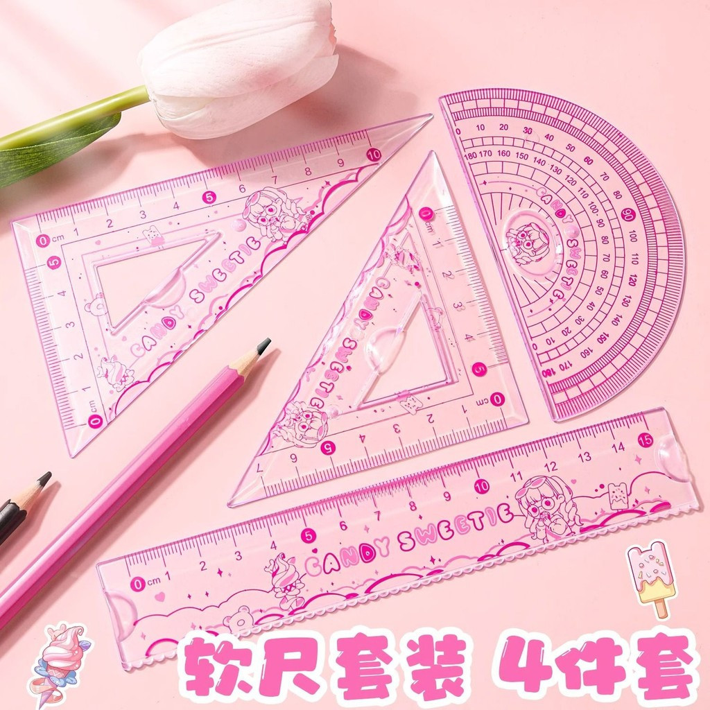 Bộ thước kẻ mềm thông minh Bộ thước kẻ thẳng có giá trị cao Báo cáo viết tay cụ thể dành cho sinh vi