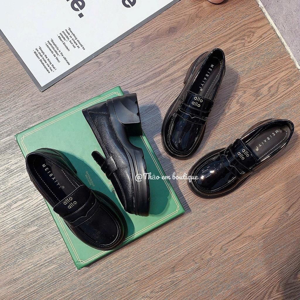 [Thảo Em - MU01 ] Giày Lolita Đốc nữ gót cao 5-6p có 2 loại da lộn và da bóng đế cao su non nhẹ êm (QCCC)