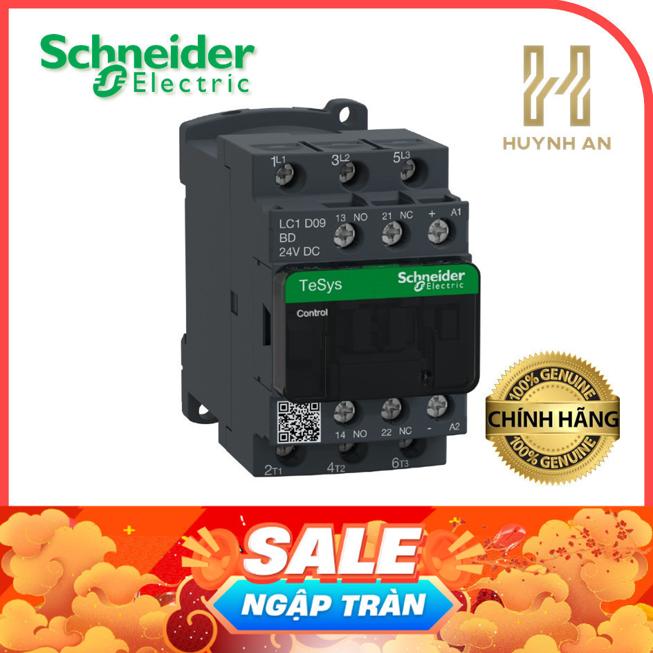 Khởi động từ - 3P(3NO) - Coil 24VDC - Schneider Electric - LC1D09BD LC1D12BD LC1D18BD