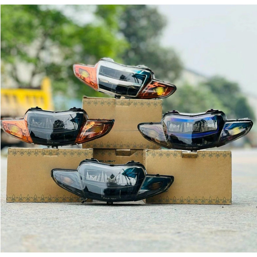 Pha đèn xe wave Alpha nhỏ -Wave ZX, pha led 2 tầng Wave lùn 2001 ( Bảo Hành 1 năm chống nước )