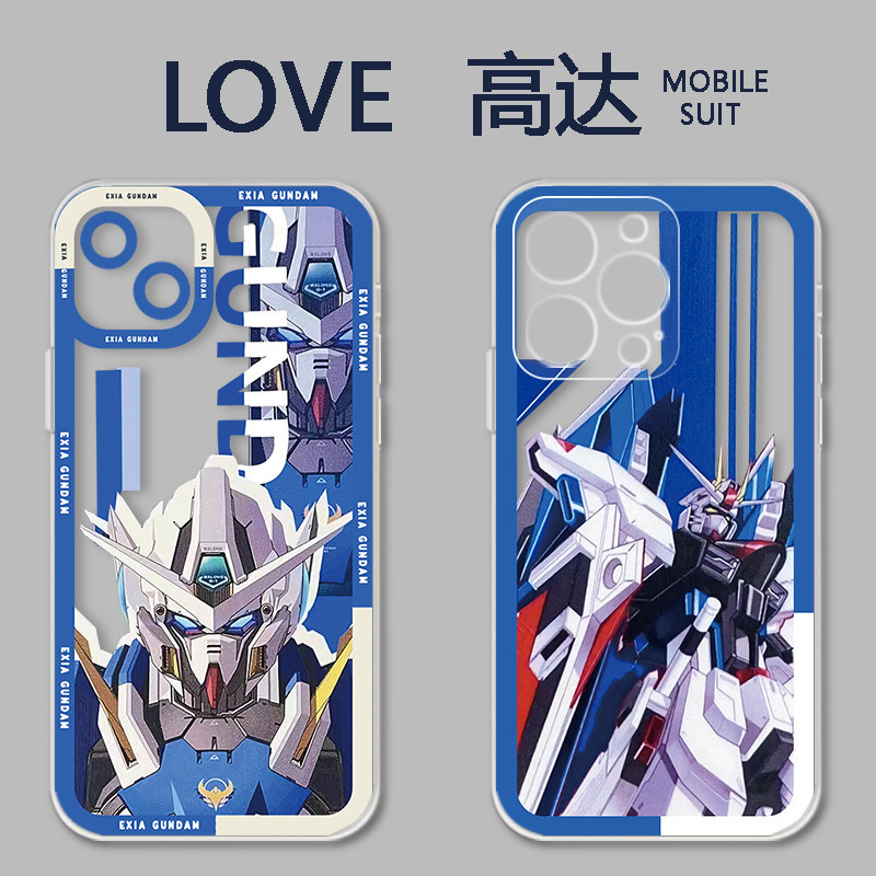 Ốp Điện Thoại Gundam iphone16 Apple 15promax Anime xs Trong Suốt 11 Thích Hợp Cho Huawei p70 Glory X